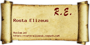 Rosta Elizeus névjegykártya